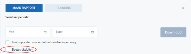 Boetebedragen uitsluiten - UG 